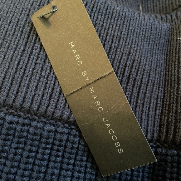 Marc Jacobs Blue Ribbed Sweater Pencil Skirt NEW M - Picture 4 of 11